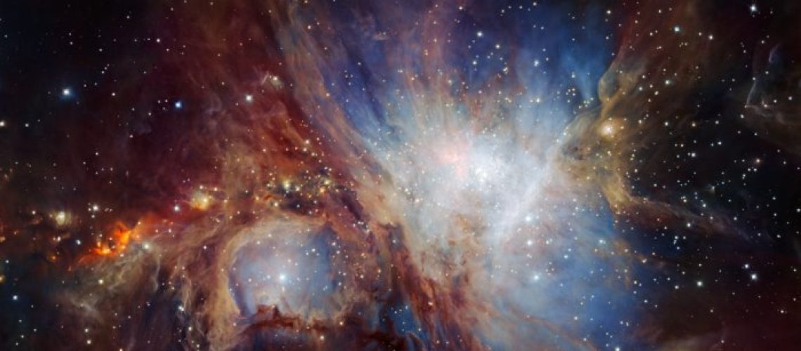 This spectacular image of the Orion Nebula star-formation region was obtained from multiple exposures using the HAWK-I infrared camera on ESO’s Very Large Telescope in Chile. This is the deepest view ever of this region and reveals more very faint planetary-mass objects than expected.